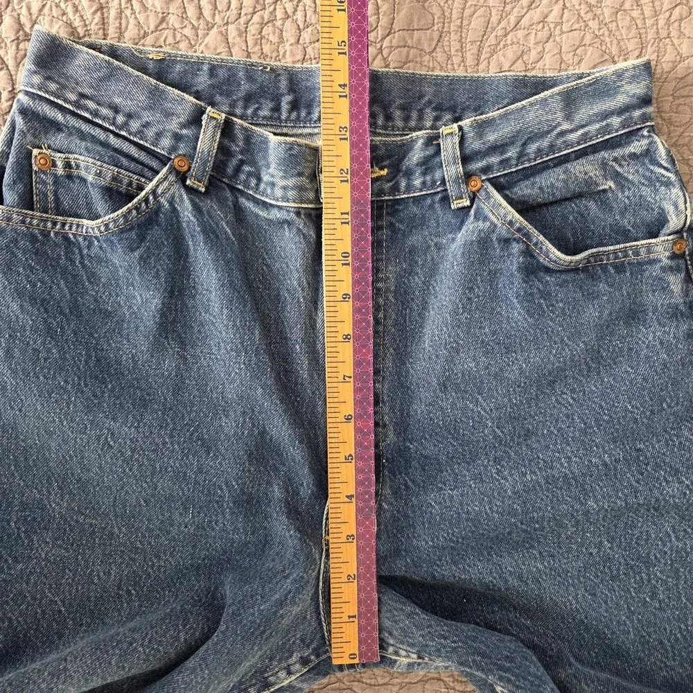 Vtg 70s LEE Jeans Womens 30x30 Blue Denim Straight High Rise‎ Western Workwear